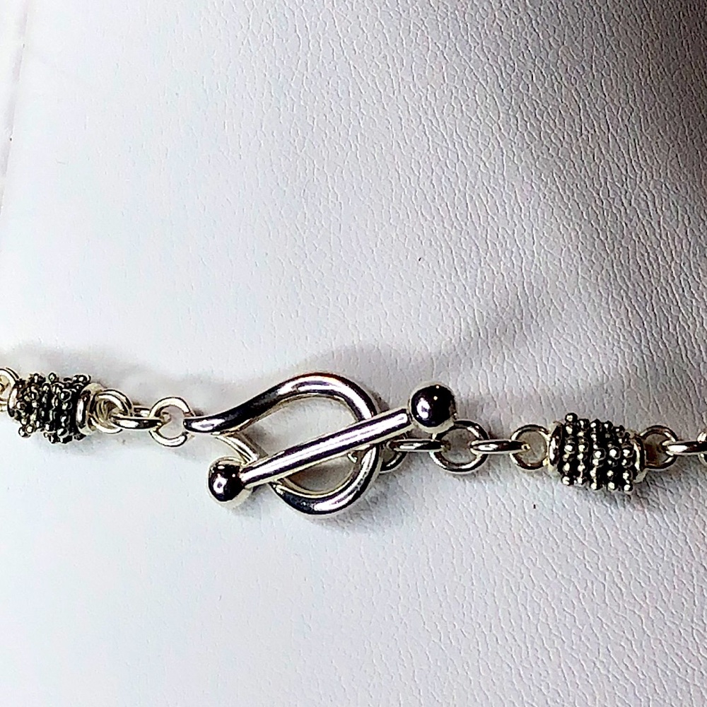 MICHAEL DAWKINS Starry Night Blue Topaz Cultured Pearl Sterling Silver Necklace - Picture 11 of 17